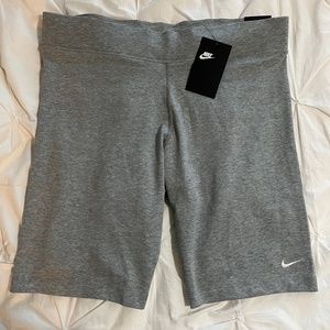 grey nike biker shorts